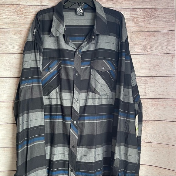 NWT Enyce Men’s Dark Button Down Shirt 5X - Picture 1 of 8